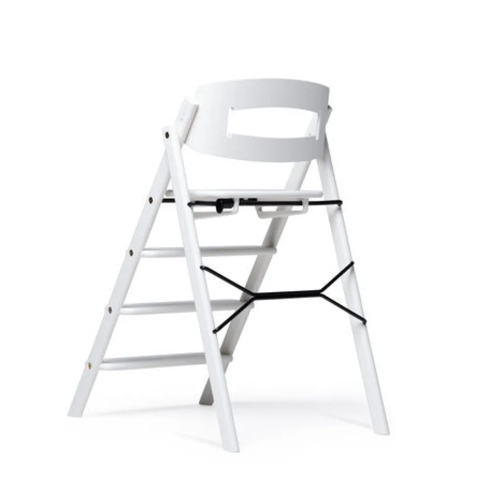 KAOS Klapp højstol foldbar bøg inkl. pude - hvid-Børn Højstole Med Tilbehør