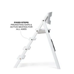 KAOS Klapp højstol foldbar bøg inkl. pude - hvid-Børn Højstole Med Tilbehør