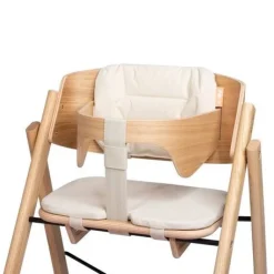 KAOS Klapp højstol foldbar eg inkl. pude - sort-Børn Højstole Med Tilbehør