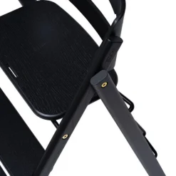KAOS Klapp højstol foldbar eg inkl. bøjle og bakke - sort-Børn Højstole Med Tilbehør