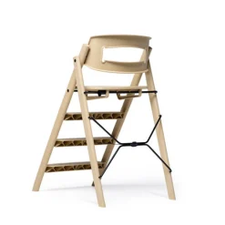 KAOS Klapp højstol foldbar genbrugsplast inkl. pude - sand-Børn Højstole Med Tilbehør