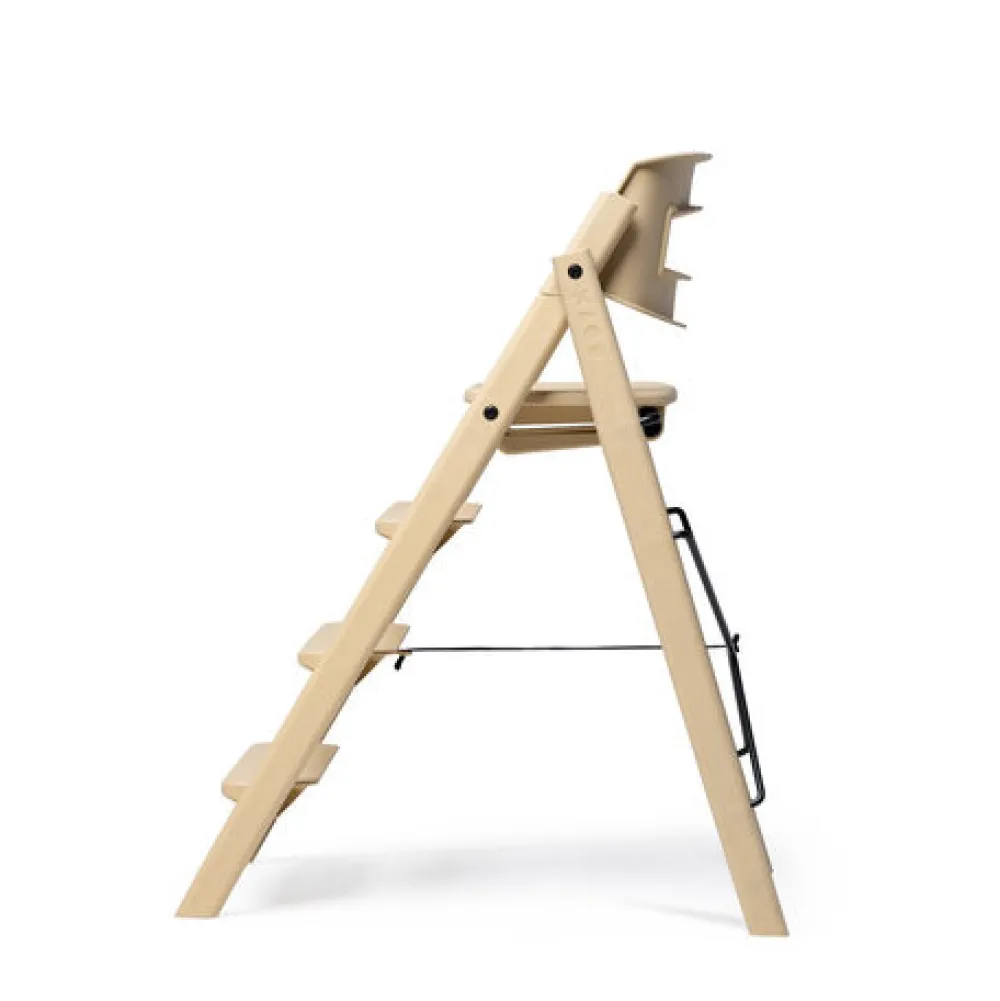 KAOS Klapp højstol foldbar genbrugsplast inkl. pude - sand-Børn Højstole Med Tilbehør