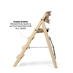 KAOS Klapp højstol foldbar genbrugsplast inkl. pude - sand-Børn Højstole Med Tilbehør