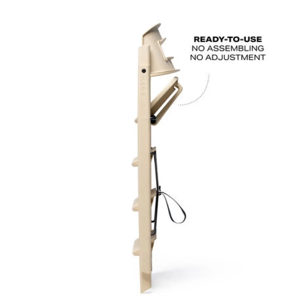 KAOS Klapp højstol foldbar genbrugsplast inkl. pude - sand-Børn Højstole Med Tilbehør