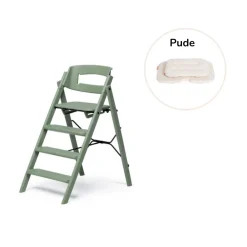 KAOS Klapp højstol foldbar genbrugsplast inkl. pude - grøn-Børn Højstole Med Tilbehør