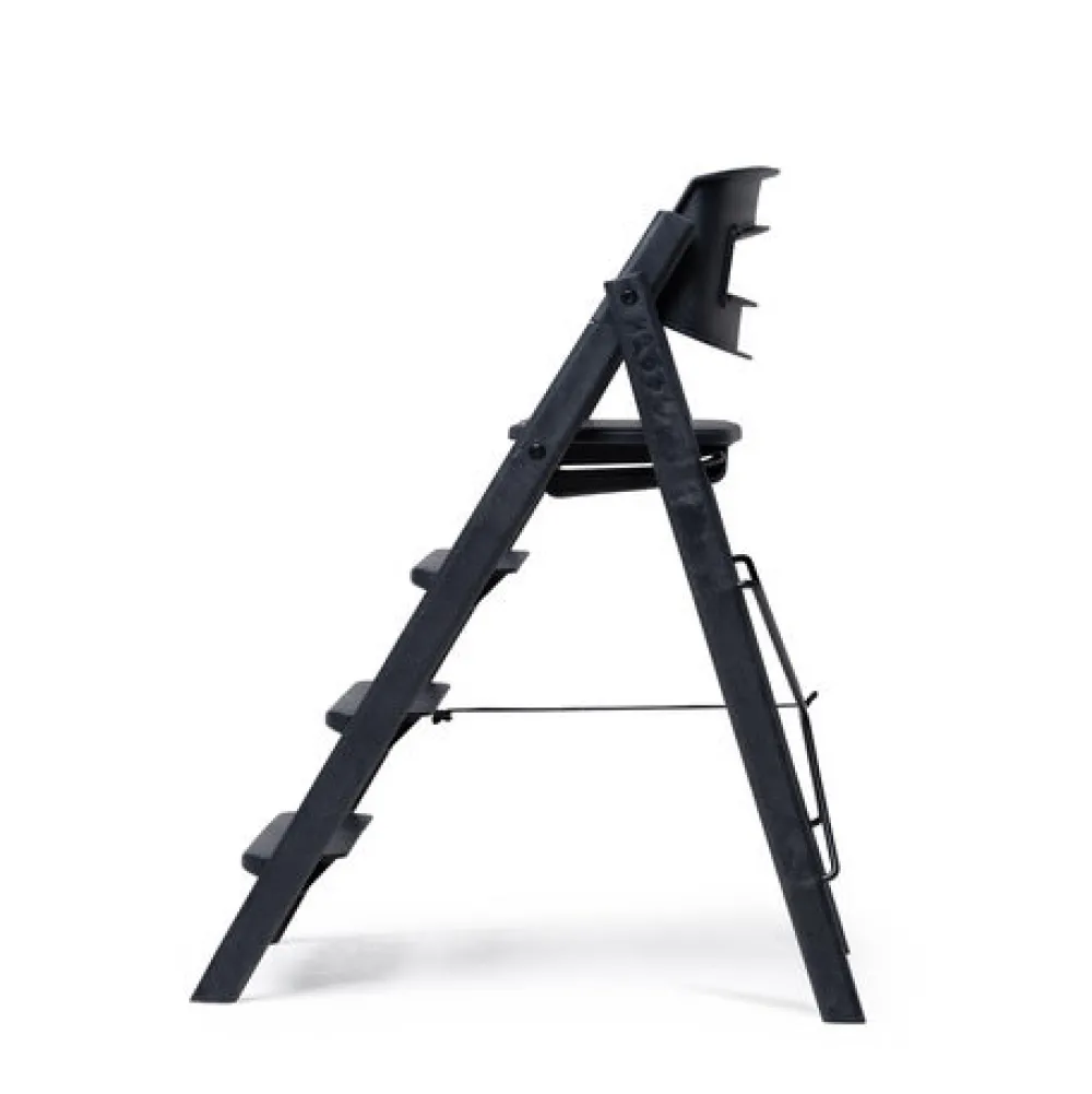 KAOS Klapp højstol foldbar genbrugsplast inkl. bøjle og bakke - sort-Børn Højstole Med Tilbehør