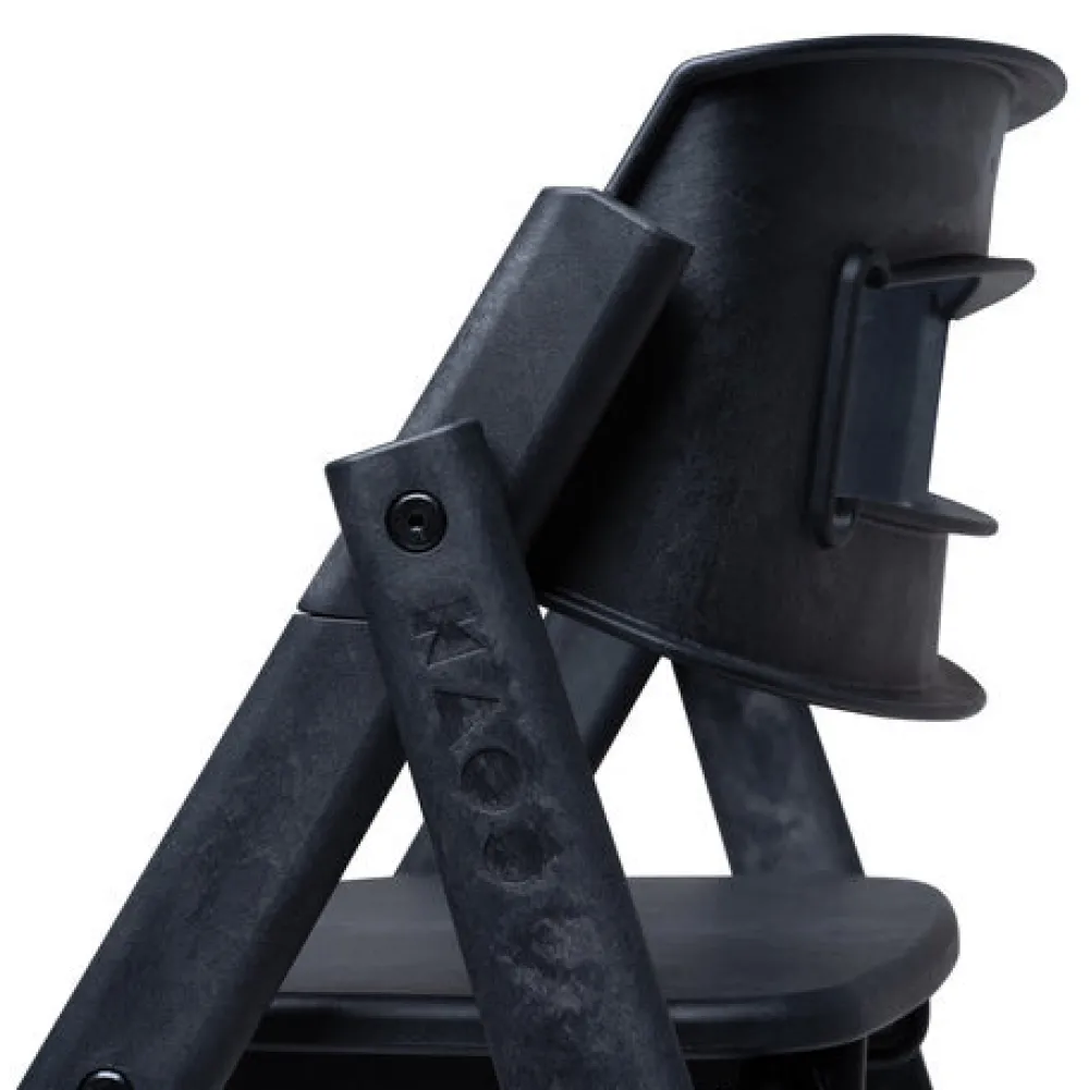 KAOS Klapp højstol foldbar genbrugsplast inkl. bøjle og bakke - sort-Børn Højstole Med Tilbehør