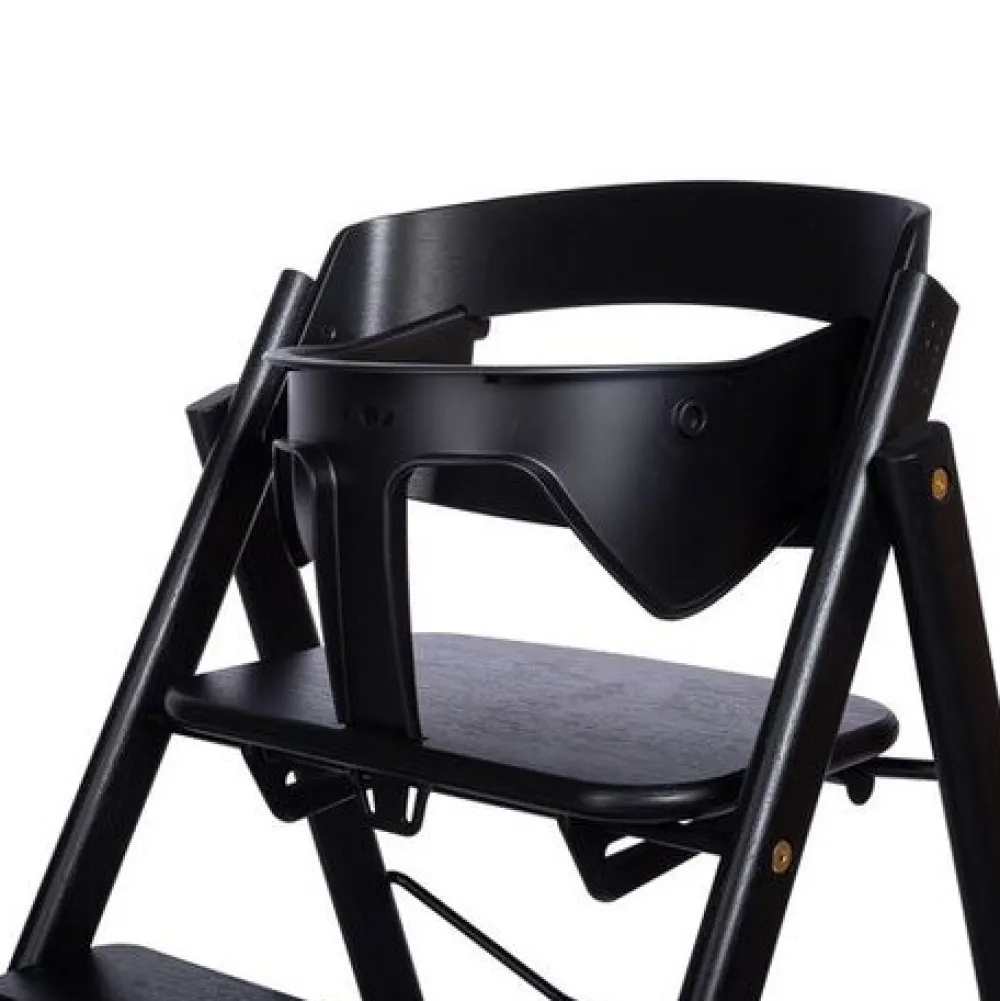 KAOS Klapp højstol foldbar genbrugsplast inkl. bøjle og bakke - sort-Børn Højstole Med Tilbehør