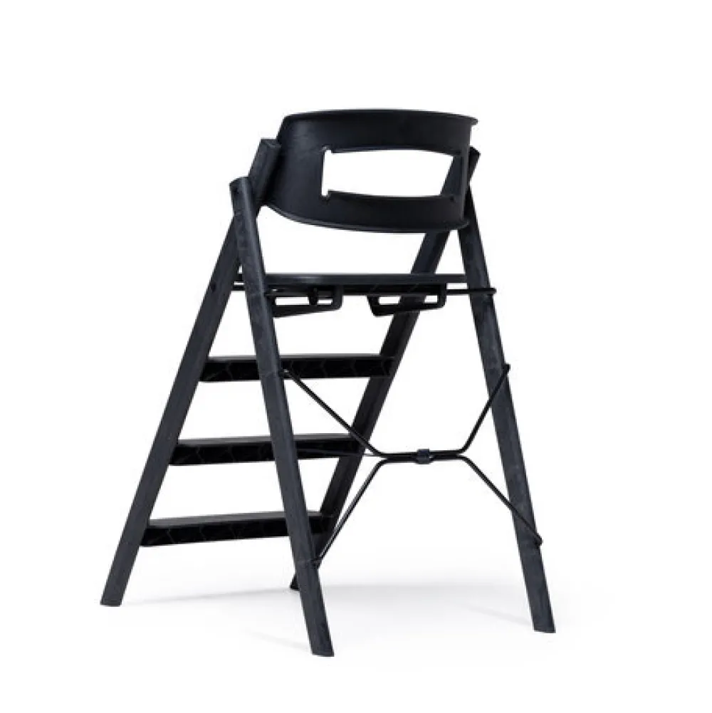 KAOS Klapp højstol foldbar genbrugsplast inkl. pude - sort-Børn Højstole Med Tilbehør