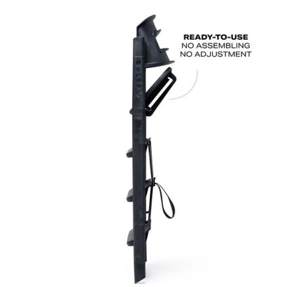 KAOS Klapp højstol foldbar genbrugsplast inkl. pude - sort-Børn Højstole Med Tilbehør