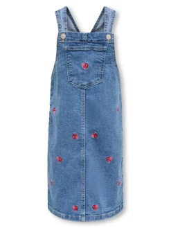 KIDS ONLY Klara heart spencer kjole denim - LIGHT BLUE- Kjoler