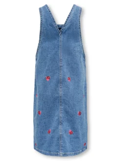 KIDS ONLY Klara heart spencer kjole denim - LIGHT BLUE- Kjoler