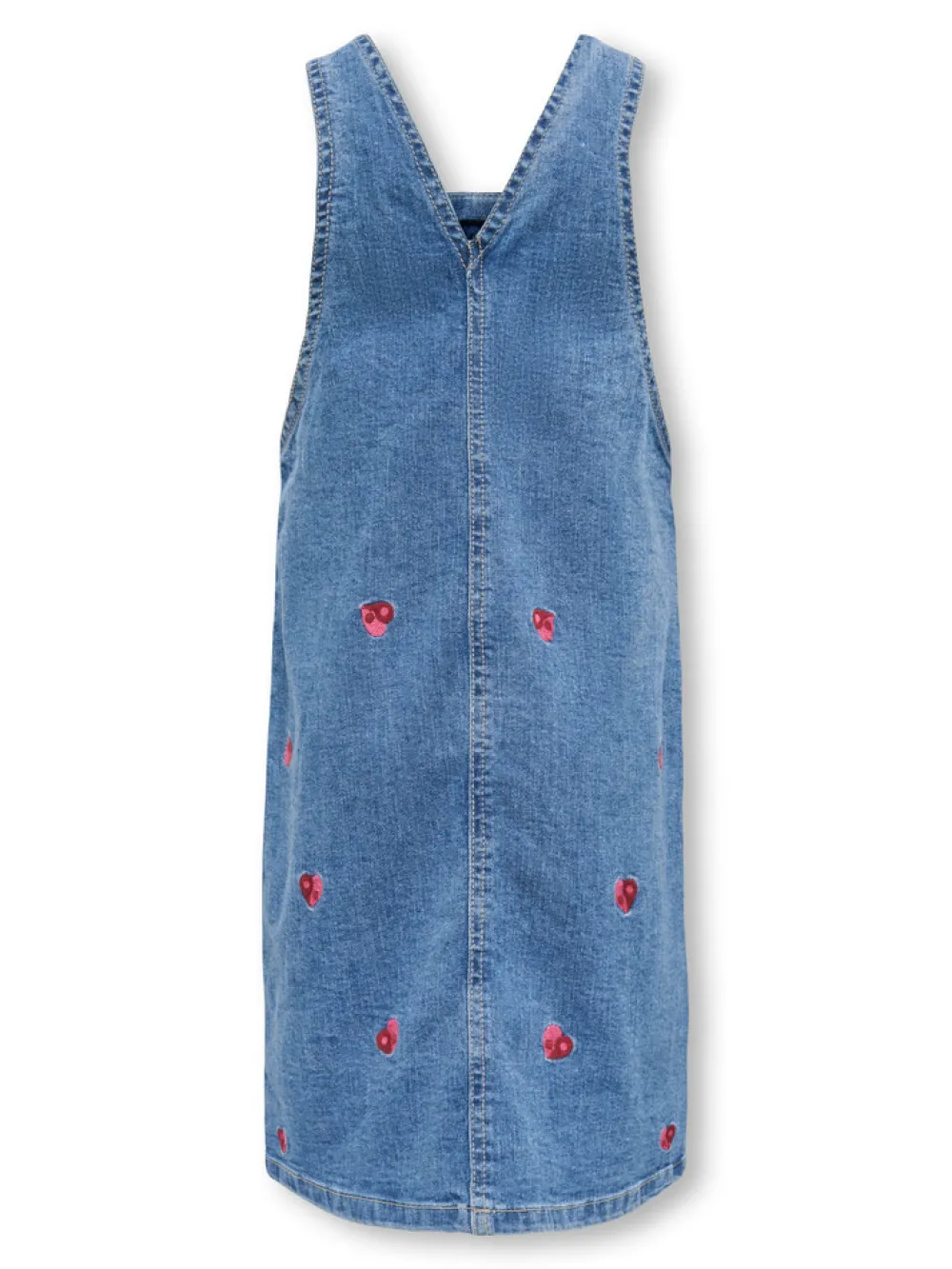 KIDS ONLY Klara heart spencer kjole denim - LIGHT BLUE- Kjoler