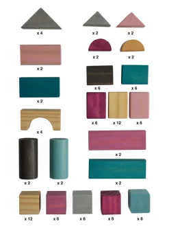 Magni Klodser i Puttekasse, 100 Stk - FSC®- Træklodser