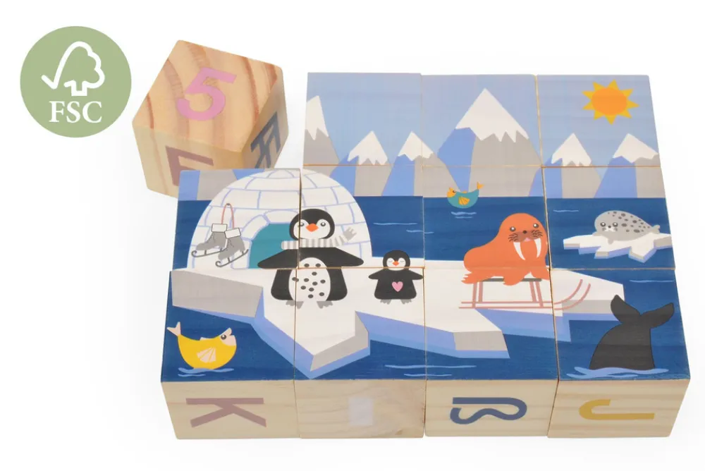 Magni Klodser med Bogstaver - FSC®- Træklodser