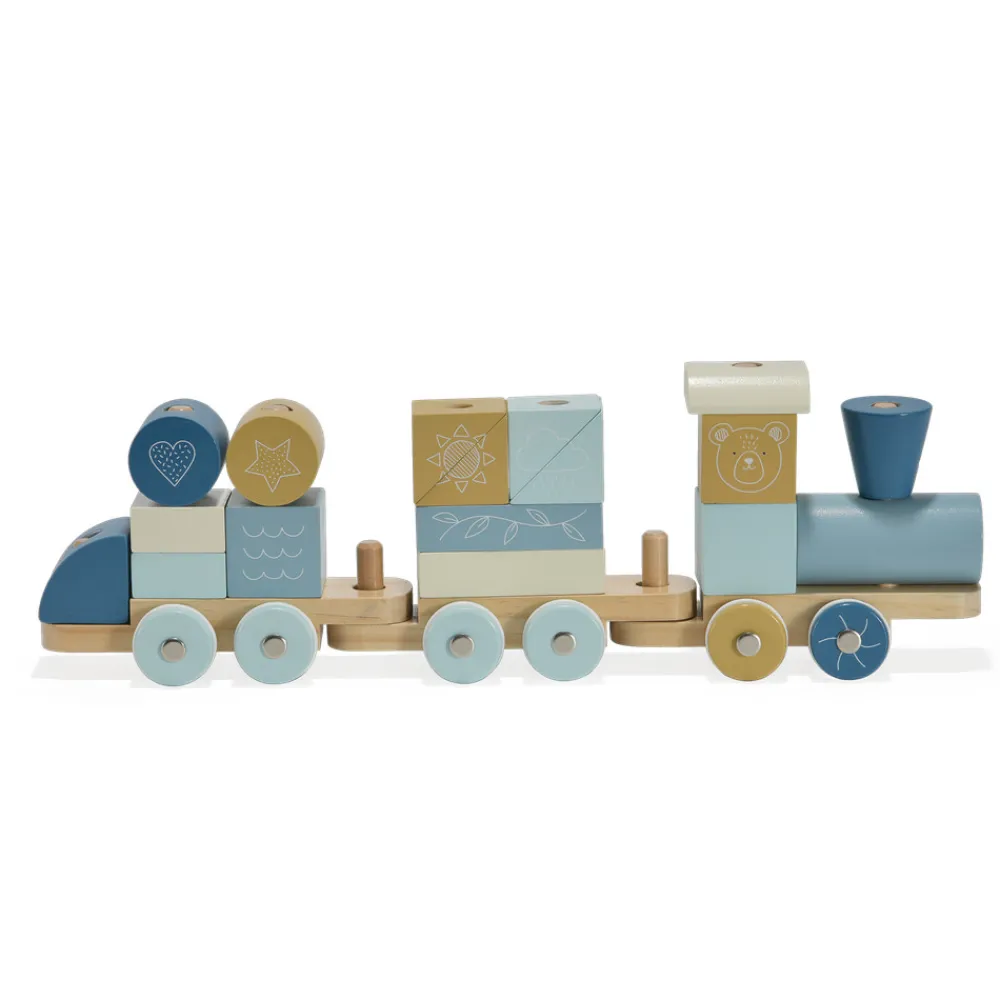 Moover Toys klodstog blå- Trælegetøj