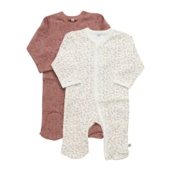 Pippi Knappet Natdragt Med Fod 2-Pak - 433- Multipack|Natdragter
