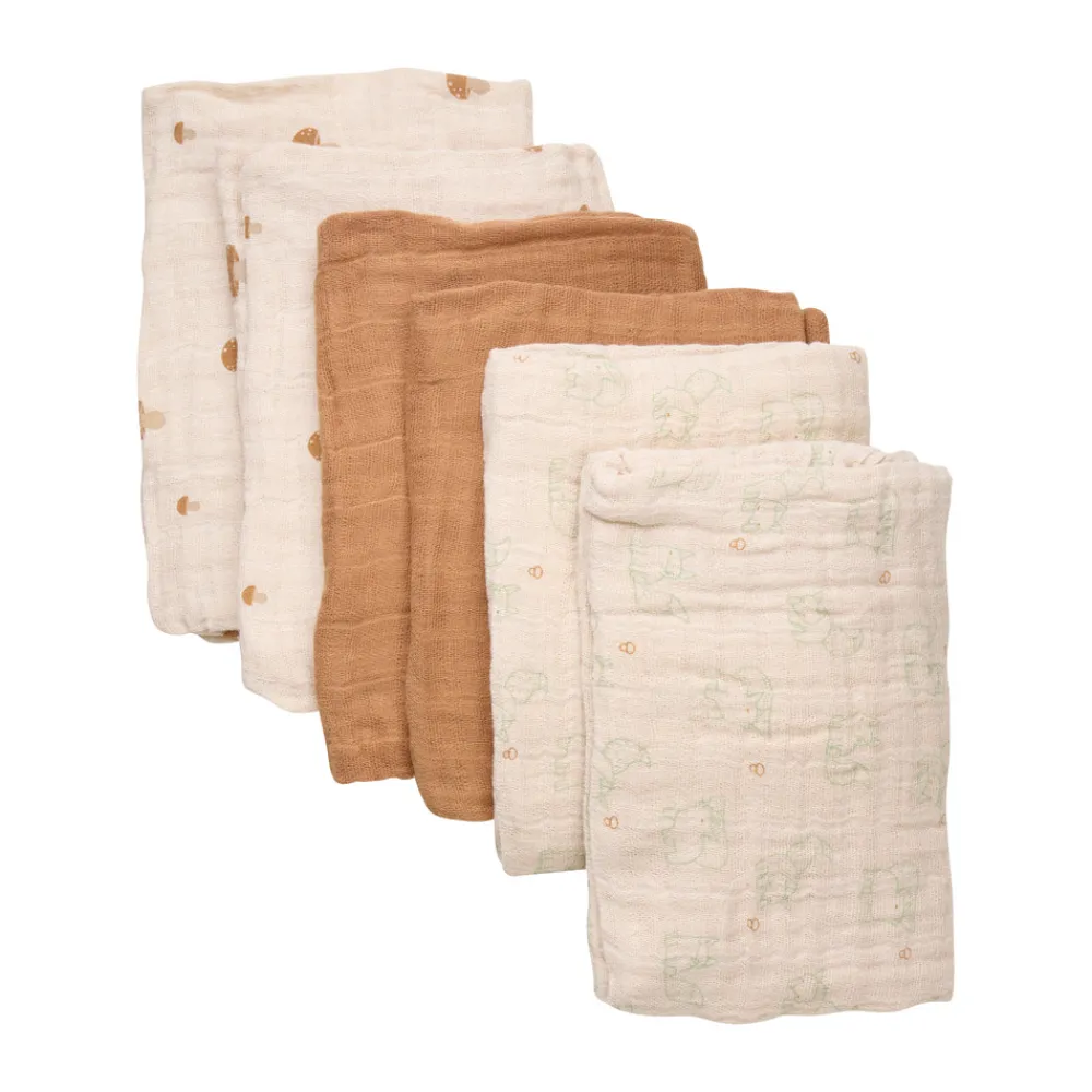 Pippi Øko. stofbleer (6-pak) - Almond-Børn Stofbleer & Klude|Stofbleer