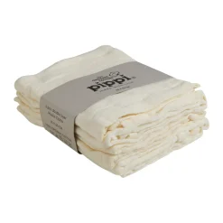 Pippi Øko Stofbleer (4-pak) - Creme-Børn Stofbleer & Klude|Stofbleer