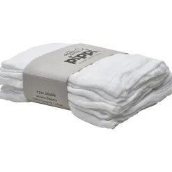 Pippi Øko Stofbleer (4-pak) - Hvid-Børn Stofbleer & Klude|Stofbleer