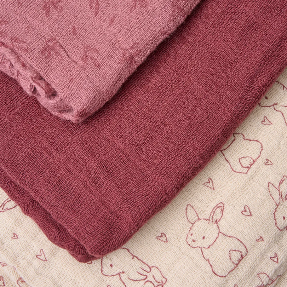 Pippi Øko. stofbleer (6-pak) - Old Rose-Børn Stofbleer & Klude|Stofbleer