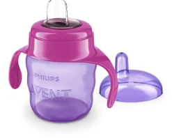 Philips Avent Kop med blød drikketud, 200 ml. - Lilla- Træningskopper Og Flasker