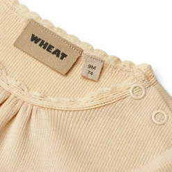 Wheat Kortærmet Rib Body Edna - 9430- Bodystocking Kortærmet