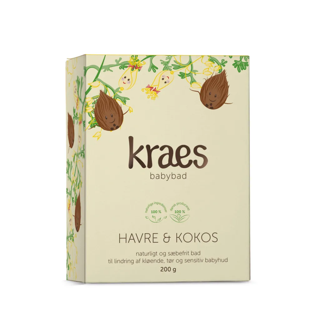 KRAES Babybad med havre/kokos 200 g.- Tilbehør Til Bad & Pleje