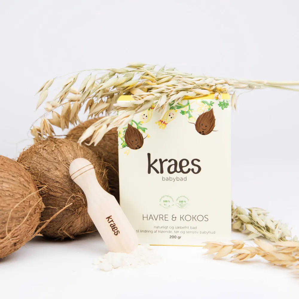 KRAES Babybad med havre/kokos 200 g.- Tilbehør Til Bad & Pleje