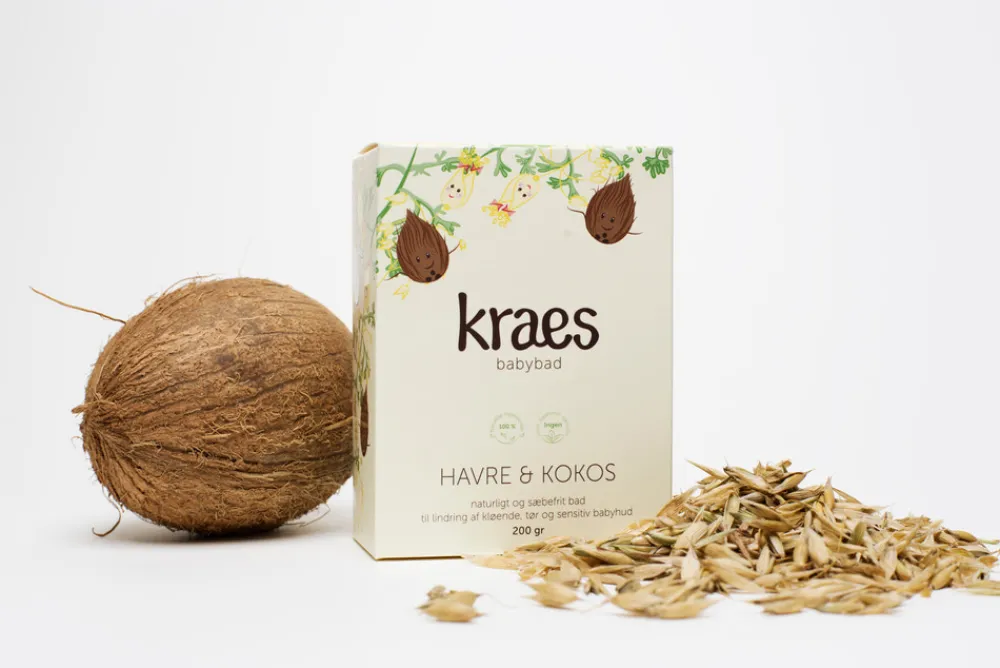 KRAES Babybad med havre/kokos 200 g.- Tilbehør Til Bad & Pleje