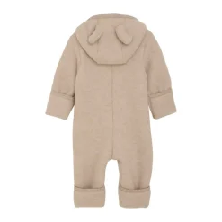 HUTTEliHUT Køredragt m. ører Uld Fleece - Camel Melange- Køredragter|Ulddragter