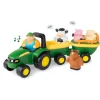 John Deere Køretur I Hestevogn Med Dyrelyde- Traktorer & Fly