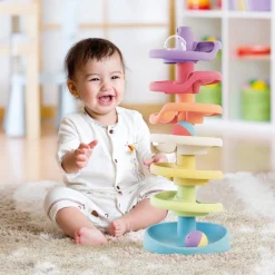 QUERCETTI Kugletårn af bioplast med raslebolde- Kuglebaner