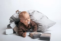 BeKids Lagen til barnevogn 40x98 - grå-Børn Lagner & Vådliggerlagner|Madrasser & Lagner Til Barnevogne