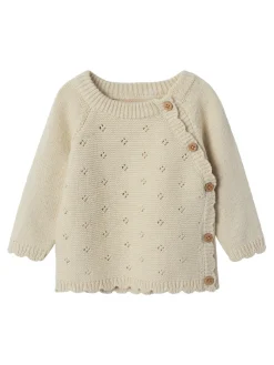 Lil' Atelier Laguna Strik Wrap Bluse - Turtledove- Cardigans, Veste & Trøjer
