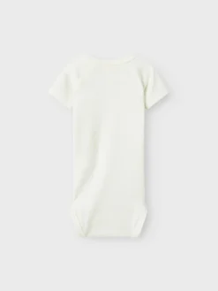 Lil' Atelier Lalo tab kortærmet slim body - COCO MILK- Bodystocking Kortærmet