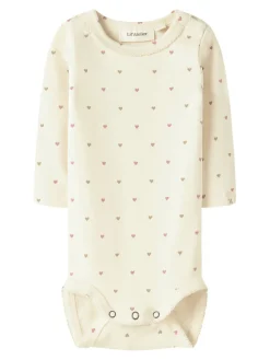 Lil' Atelier Lalo Tig Langærmet Body - Turtledove- Bodystocking Langærmet
