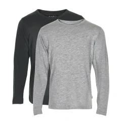 Minymo Langærmede T-shirts (2-pak) - Grå 193- Bluser|Multipack