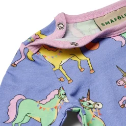 Småfolk Langærmet body med enhjørninger - 623- Bodystocking Langærmet