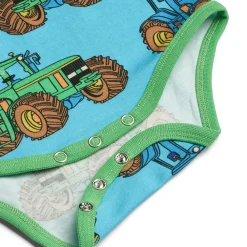 Småfolk Langærmet body med traktorer - 718- Bodystocking Langærmet