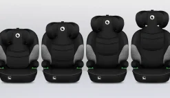 Lionelo Lars i-size - black grey- Autostole 100-150 Cm (4-12 År)