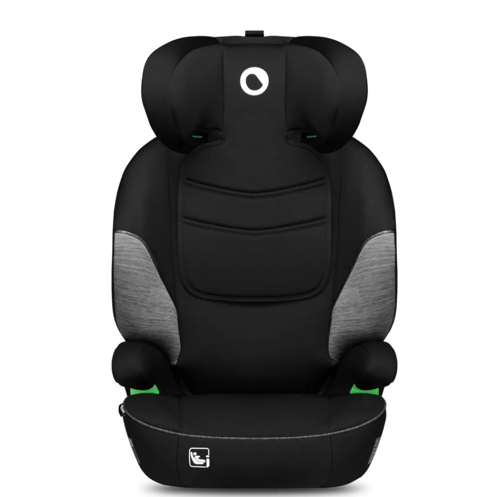 Lionelo Lars i-size - black grey- Autostole 100-150 Cm (4-12 År)
