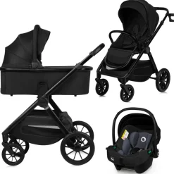 Lionelo Layla 3i1 - black onyx- Kombivogne Med Flade Sæder|Vognpakker