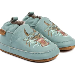 Mikk-Line Læder Slipper - 3D - GREEN BAY- Hjemmesko