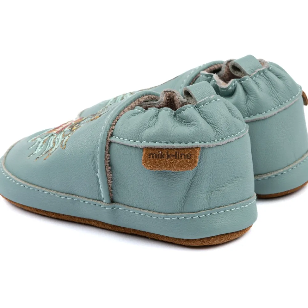 Mikk-Line Læder Slipper - 3D - GREEN BAY- Hjemmesko