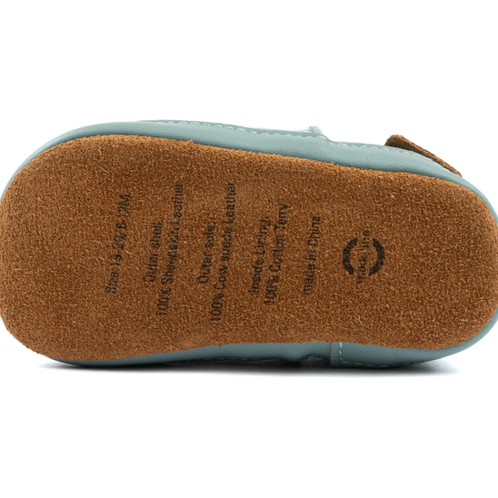 Mikk-Line Læder Slipper - 3D - GREEN BAY- Hjemmesko