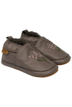 Mikk-Line Læder Slipper - 3D - Sparrow- Hjemmesko