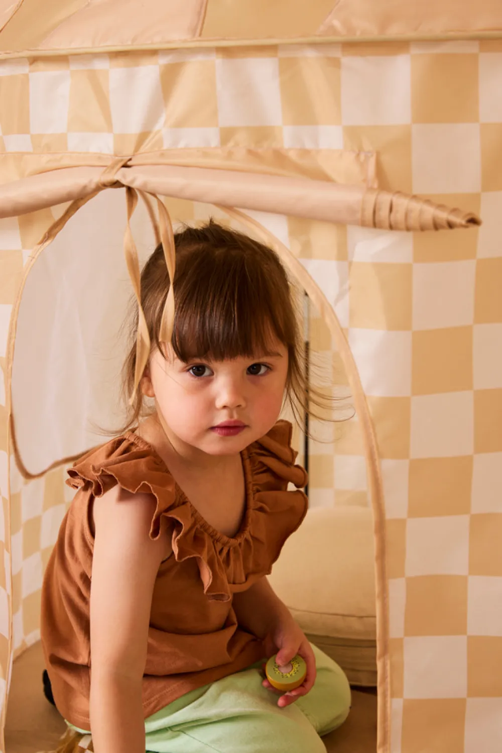 KIDSCONCEP Legetelt,Gul med tern,100x130 cm- Legetelte & Tipier