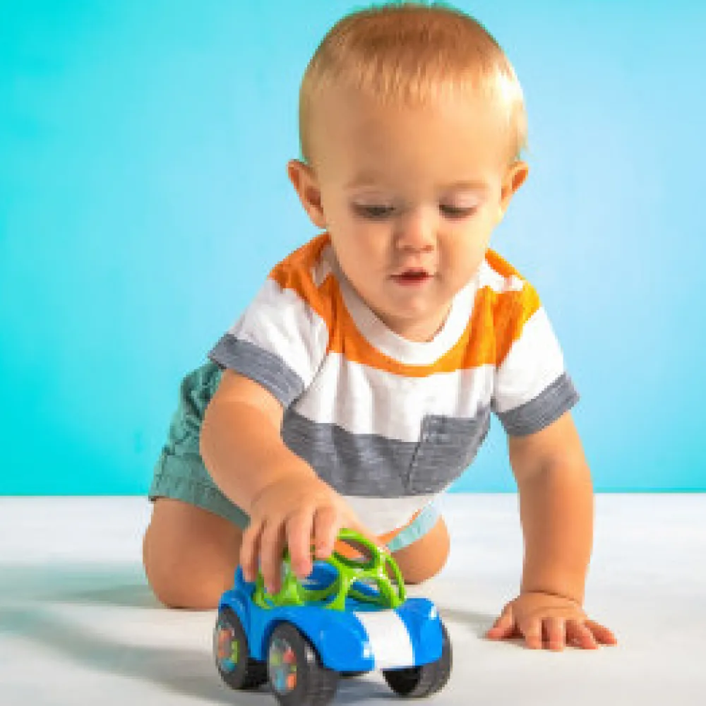 Bright Starts Legetøjsbil, Rattle & Roll Buggie, blå- Legetøjsbiler