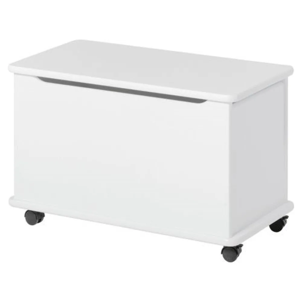 Hoppekids Legetøjskiste på hjul - hvid-Børn Bænke & Skamler
